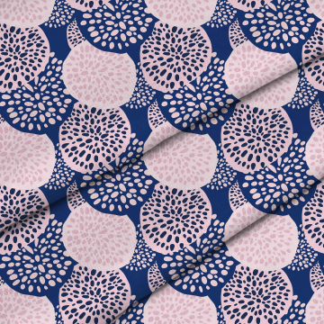 Tkanina Pink and Blue Geometric Ornament