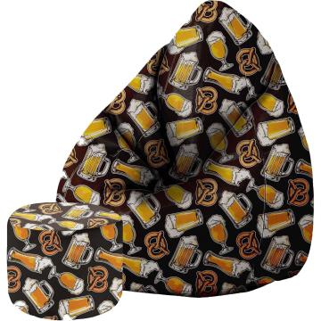 Puf Pearshape z podnóżkiem Beer And Pretzels