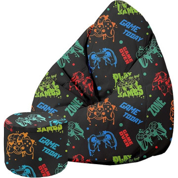 Puf Pearshape z podnóżkiem Game Zone