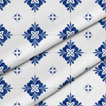 Tkanina Blue Tiles