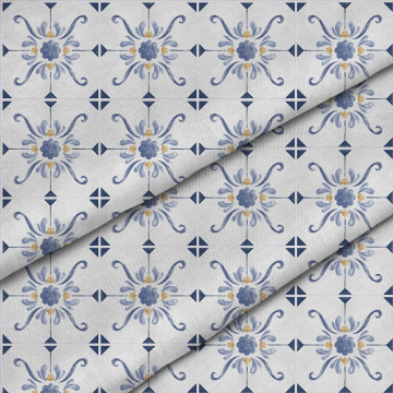 Tkanina Blue and Yellow Tiles