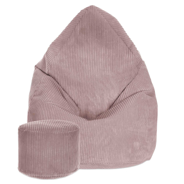 Puf Lincoln z podnóżkiem Silver Pink