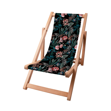 Leżak drewniany Dark Botanic