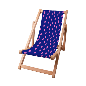 Leżak drewniany Pink Spots
