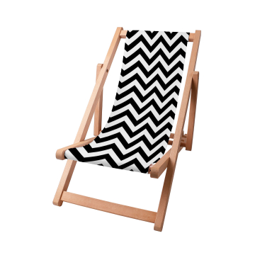 Leżak drewniany Zig Zag Black