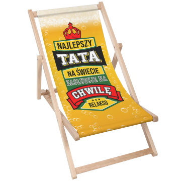 Leżak drewniany Najlepszy Tata