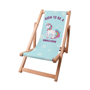 Leżak drewniany Born to be a unicorn