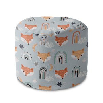 Puf okrągły podnóżek Foxes Pastel