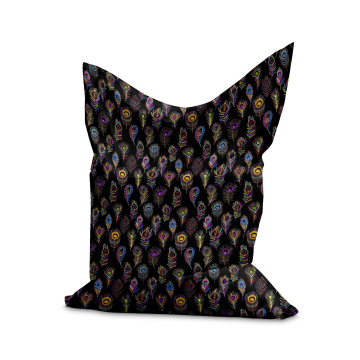 Puf Pillow Coloured Peacock Eye