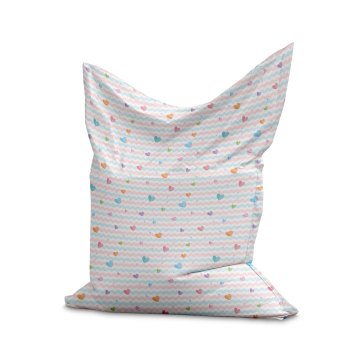 Puf Pillow Pastel Hearts