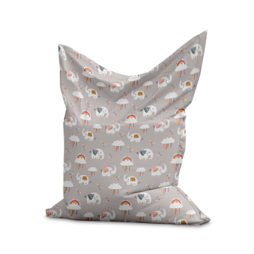 Puf Pillow Elephant and Rainbow Clouds