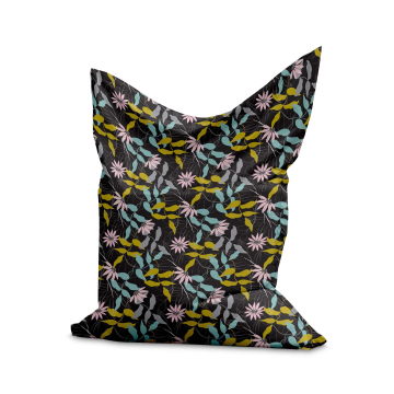 Puf Pillow Abstract Garden Sketch