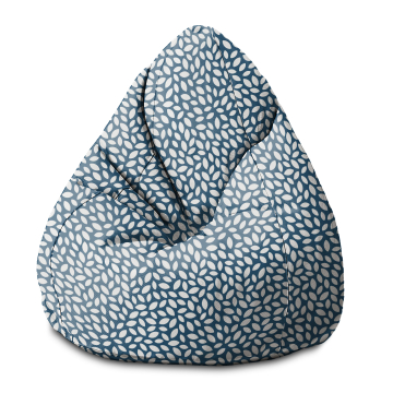 Puf Pearshape Navy Petal