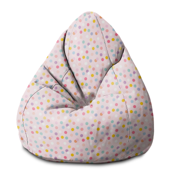 Puf Pearshape Pastel Confetti Dots