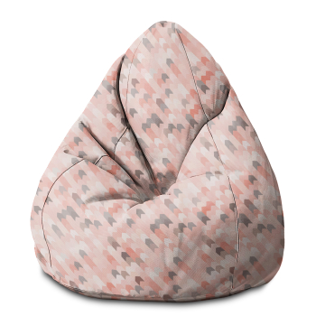 Puf Pearshape Pink Pattern