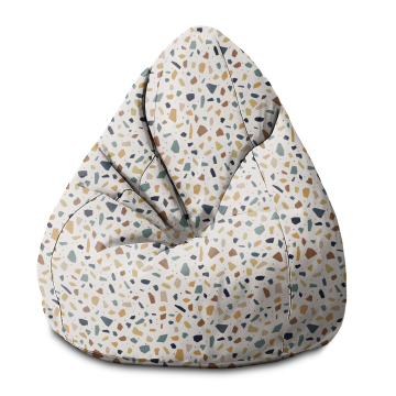 Puf Pearshape  Vintage Terrazzo