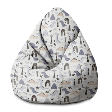 Puf Pearshape Pastel Kids Dinosaur