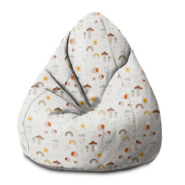 Puf Pearshape Autumn Mushroom