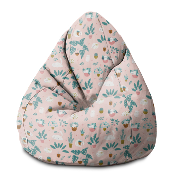 Puf Pearshape Cat and Plants