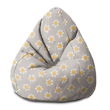 Puf Pearshape Daisies