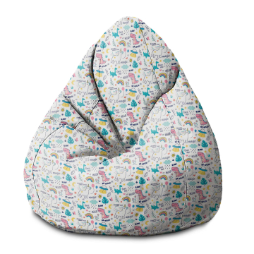 Puf Pearshape Dinosaurs and Unicorns