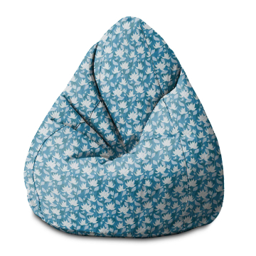 Puf Pearshape Blue Water Lily