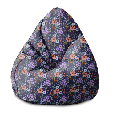 Puf Pearshape Botanical Pattern