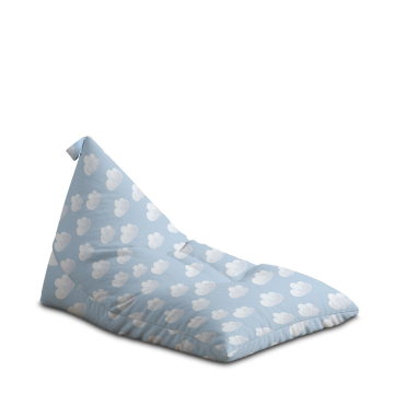 Puf Triangle Blue Clouds