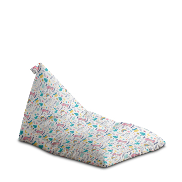 Puf Triangle Dinosaurs and Unicorns