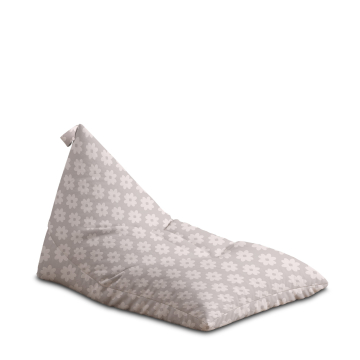 Puf Triangle Daisies on Grey