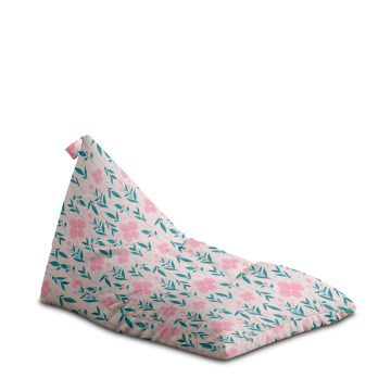 Puf Triangle Delicate Pink Flowers