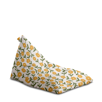 Puf Triangle Scandinavian Green and Yellow