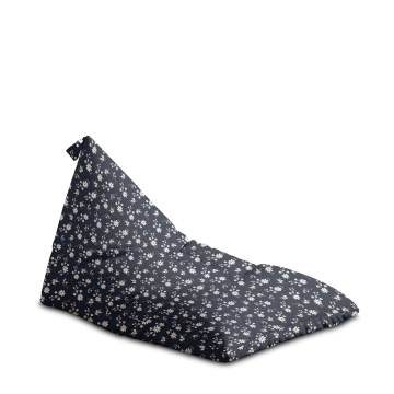 Puf Triangle Small Flowers on Dark
