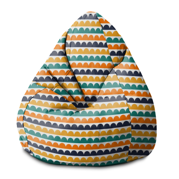 Puf Pearshape Abstract Half Dots