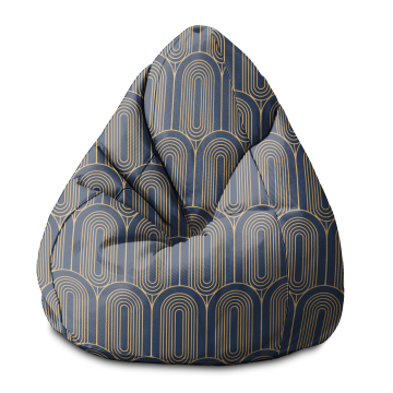 Puf Pearshape Deco Pattern