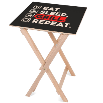 Stolik drewniany Eat Sleep Grill