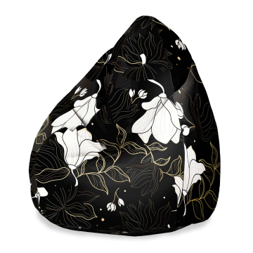 Puf Pearshape Bohemian Flowers