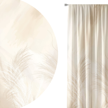 Zasłona Beige Warm Pampas Grass