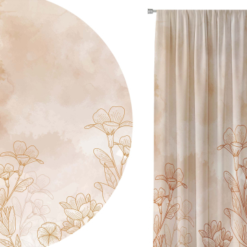 Zasłona Boho Beige Flowers