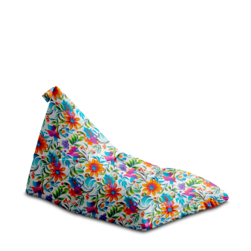 Puf Triangle Colorful Floral Pattern
