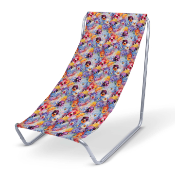 Leżak metalowy Colorful Flowers Pattern