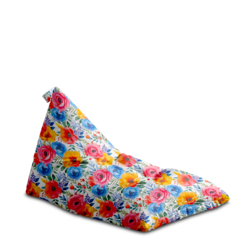 Puf Triangle Colorful Flowers