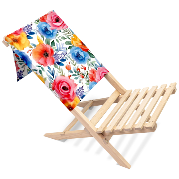 Składane Krzesło Plażowe Colorful Flowers