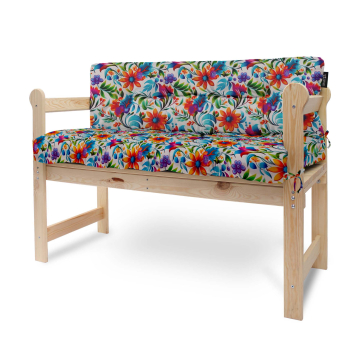 Komplet poduszek na ławkę ogrodową Colorful Floral Pattern