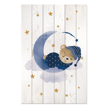 Obraz na drewnie Cute Sleeping Bear