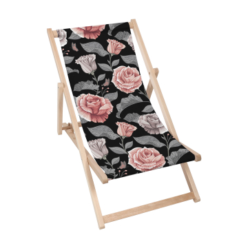 Leżak drewniany Dark Vintage Floral