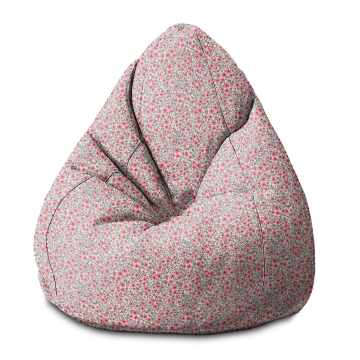 Puf Pearshape Small Pink Flowers