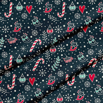 Tkanina Cute Christmas Symbols
