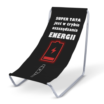 Leżak metalowy Super Tata jest w trybie oszczędzania energii