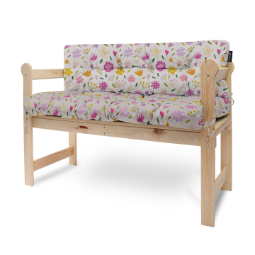 Komplet poduszek na ławkę ogrodową Multicolored Flowers
